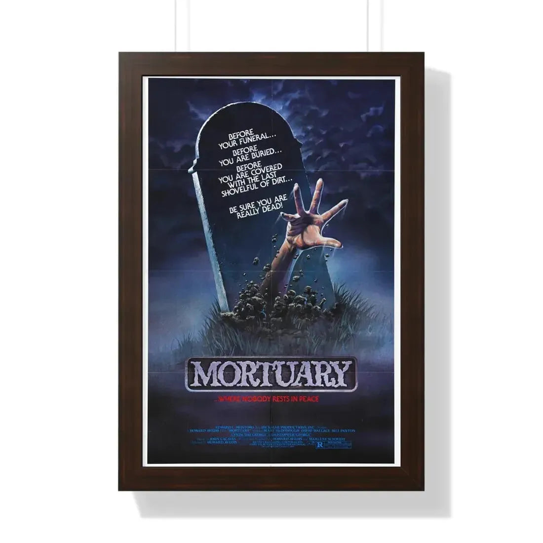 MORTUARY 1982 - Framed Movie Poster - The Sticker Space