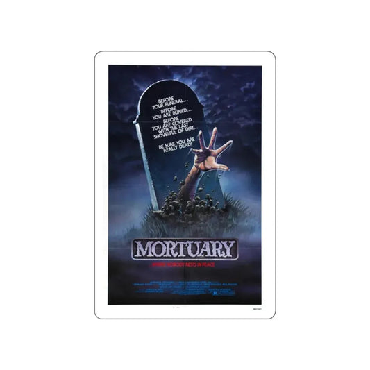 MORTUARY 1982 Movie Poster STICKER Vinyl Die-Cut Decal 2 Inch - The Sticker Space