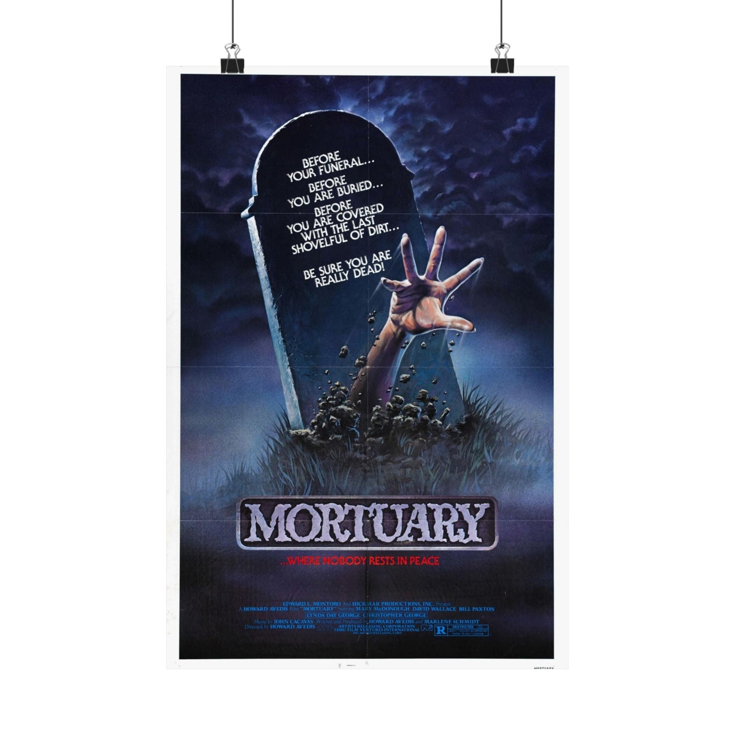 MORTUARY 1982 - Paper Movie Poster-12″ x 18″-The Sticker Space