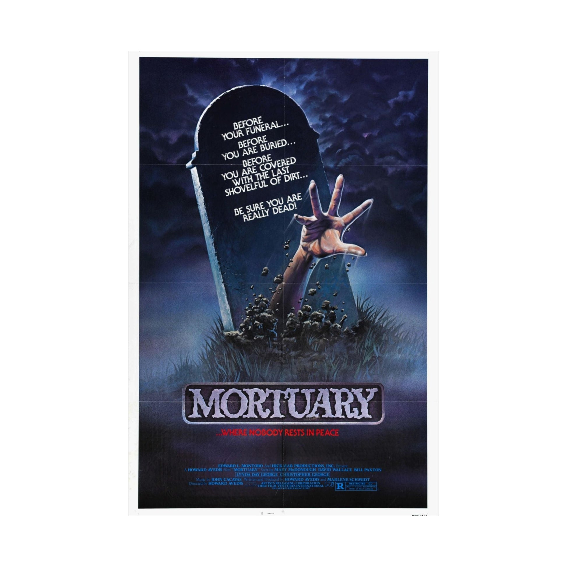 MORTUARY 1982 - Paper Movie Poster-The Sticker Space