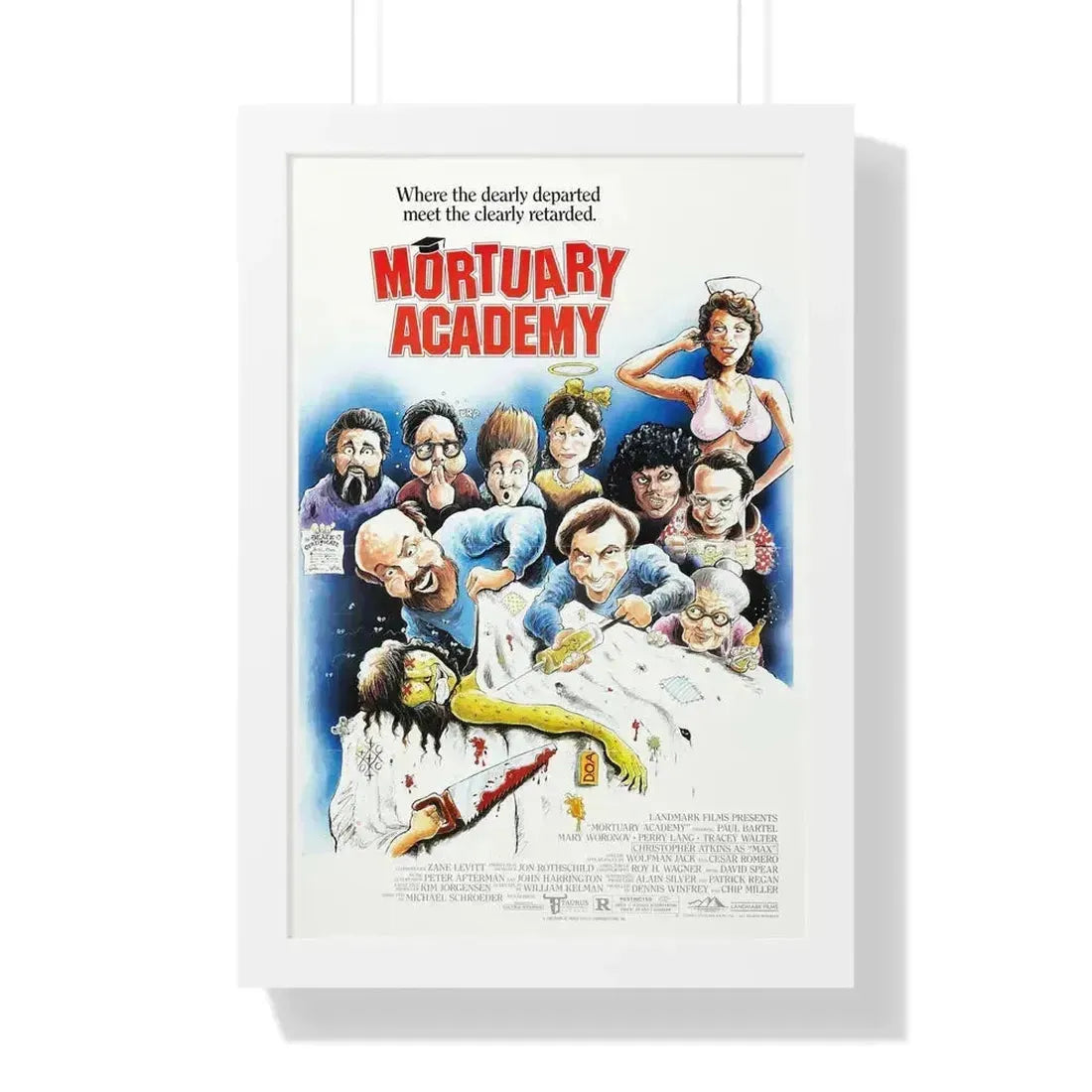 MORTUARY ACADEMY 1988 - Framed Movie Poster 16″ x 24″ White - The Sticker Space