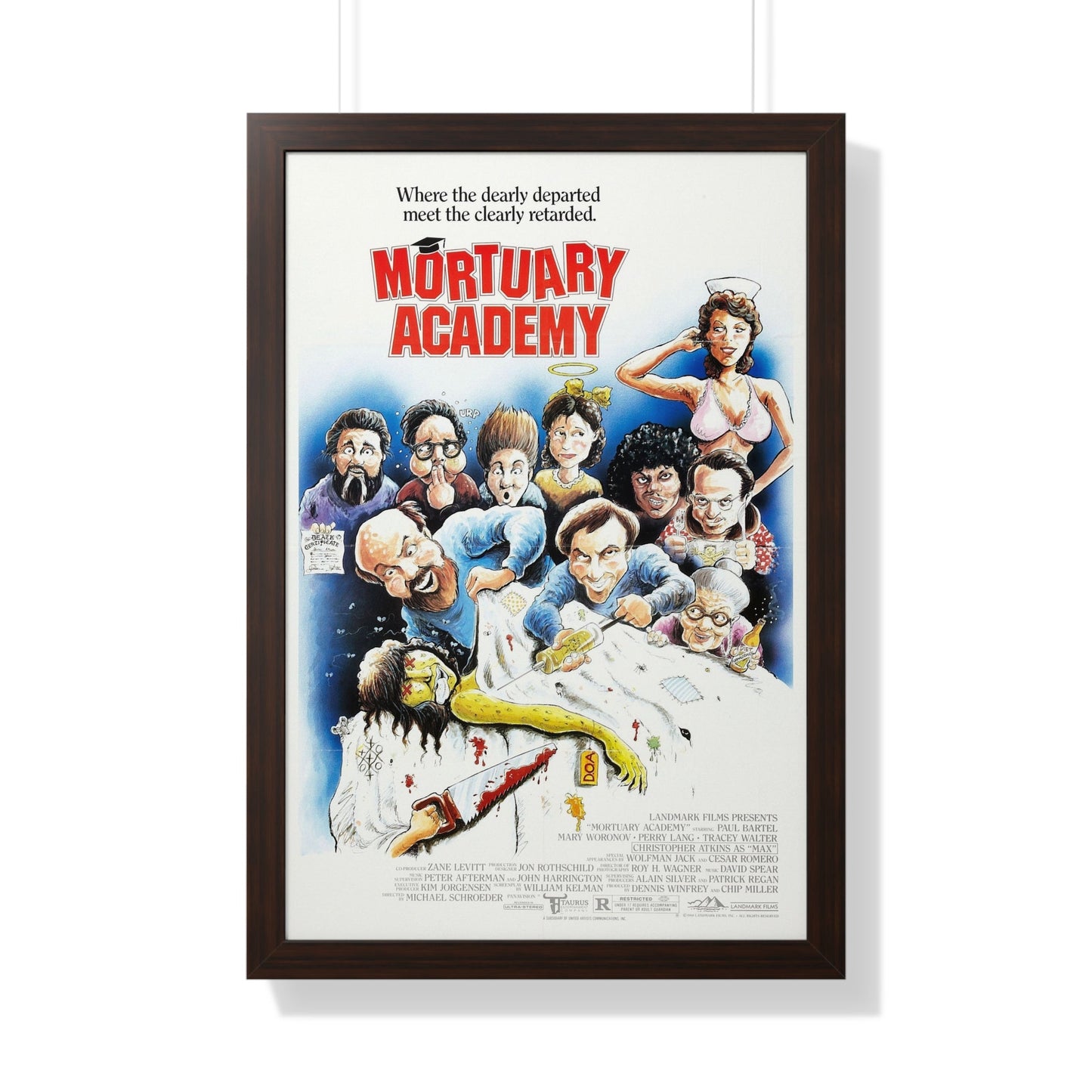 MORTUARY ACADEMY 1988 - Framed Movie Poster-20" x 30"-The Sticker Space