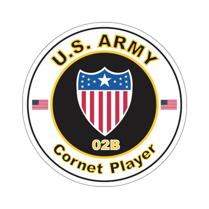 MOS 02B Coronet Player (U.S. Army) STICKER Vinyl Die-Cut Decal-White-The Sticker Space