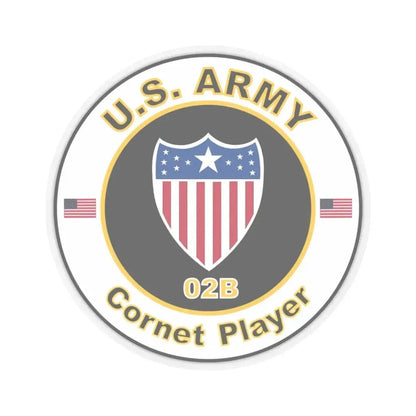 MOS 02B Coronet Player (U.S. Army) STICKER Vinyl Kiss-Cut Decal 4 Inch Transparent - The Sticker Space