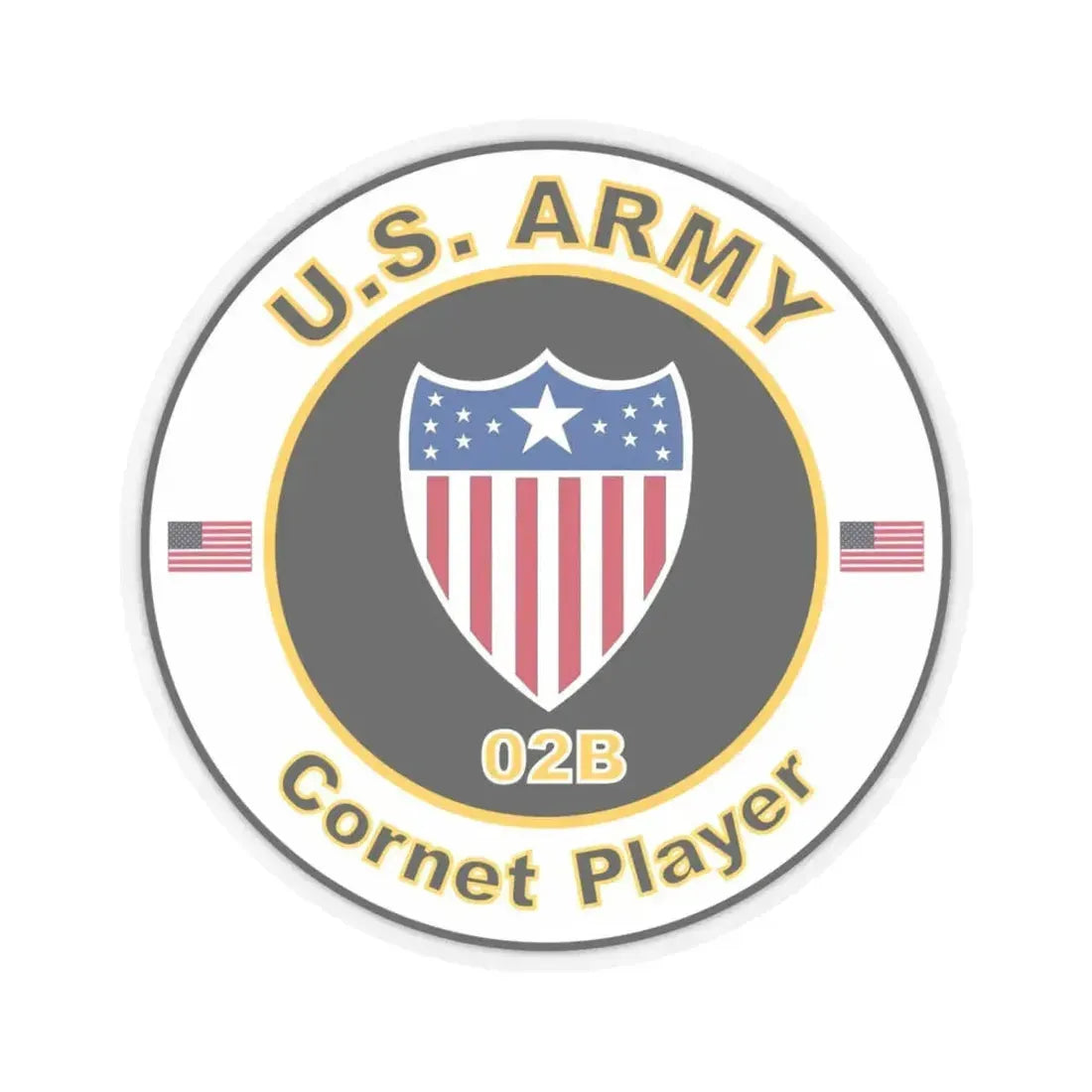 MOS 02B Coronet Player (U.S. Army) STICKER Vinyl Kiss-Cut Decal 6 Inch Transparent - The Sticker Space