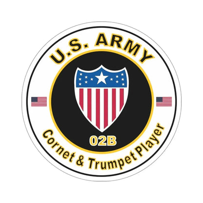 MOS 02B Coronet & Trumpet Player (U.S. Army) STICKER Vinyl Die-Cut Decal 5 Inch - The Sticker Space