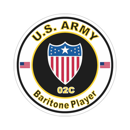 MOS 02C Baritone & Euphonium Player (U.S. Army) STICKER Vinyl Die-Cut Decal-3 Inch-The Sticker Space