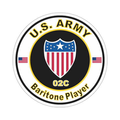 MOS 02C Baritone & Euphonium Player (U.S. Army) STICKER Vinyl Die-Cut Decal-5 Inch-The Sticker Space