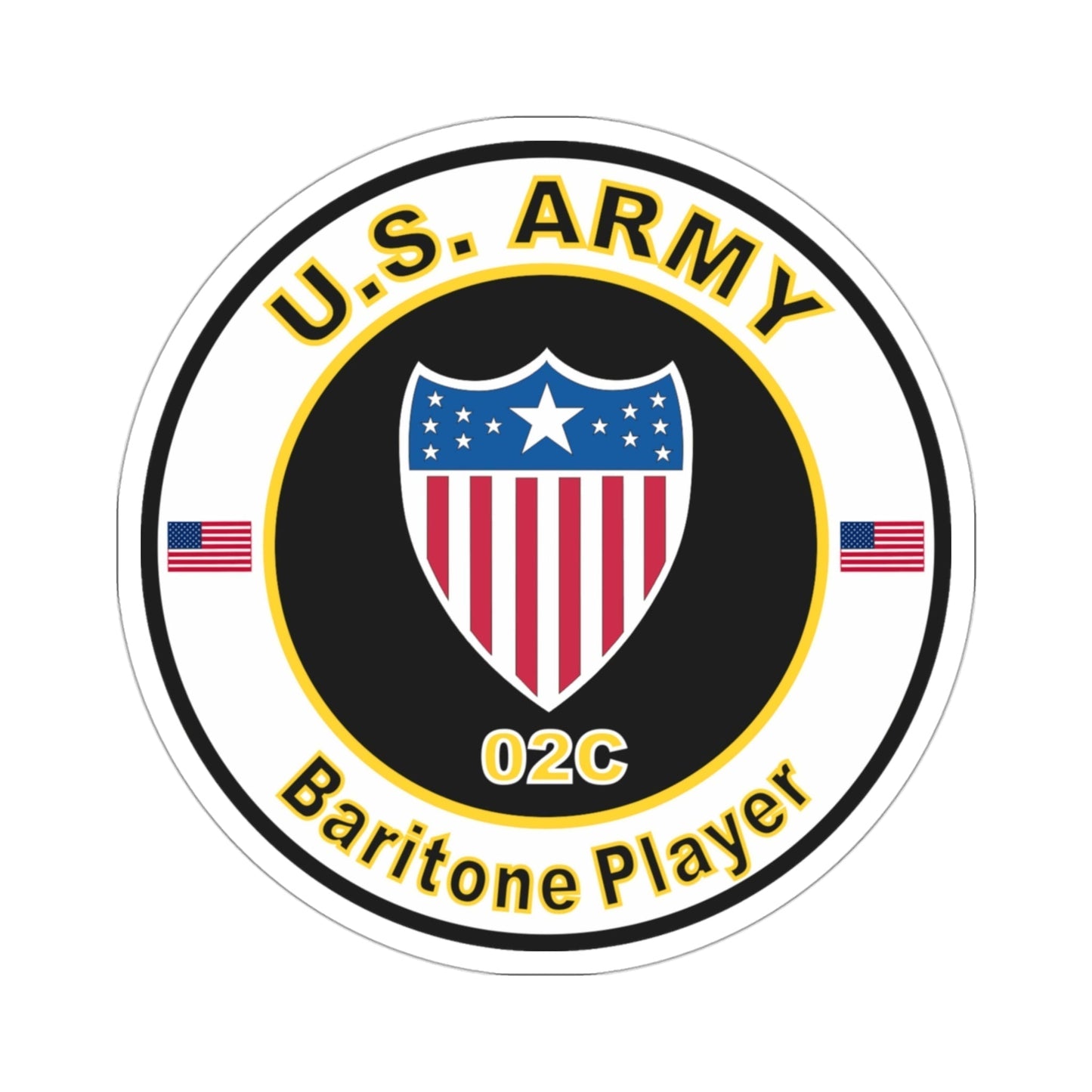 MOS 02C Baritone Player (U.S. Army) STICKER Vinyl Die-Cut Decal-3 Inch-The Sticker Space