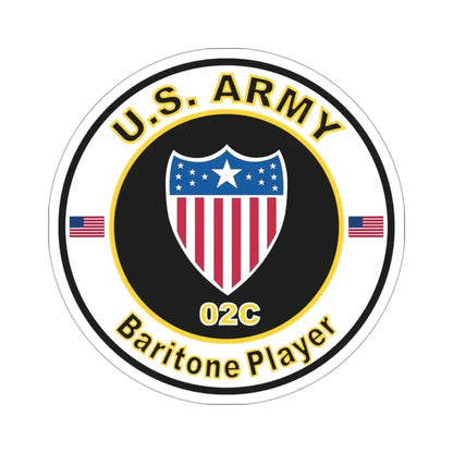 MOS 02C Baritone Player (U.S. Army) STICKER Vinyl Die-Cut Decal 3 Inch - The Sticker Space