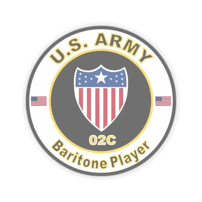 MOS 02C Baritone Player (U.S. Army) STICKER Vinyl Kiss-Cut Decal 3 Inch Transparent - The Sticker Space