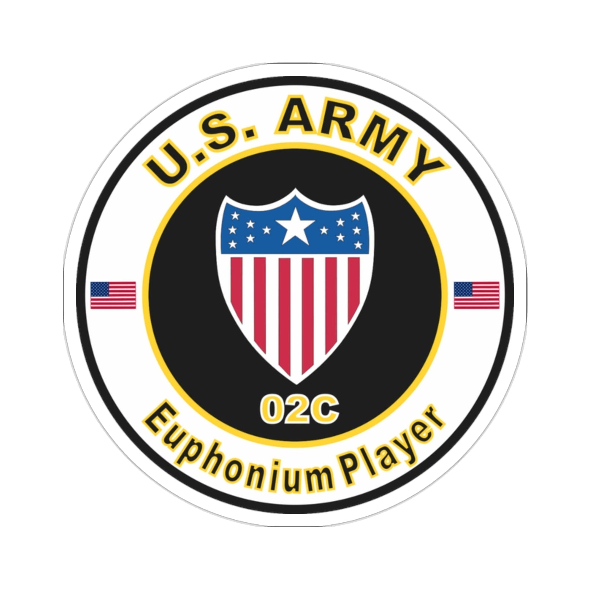 MOS 02C Euphonium Player (U.S. Army) STICKER Vinyl Die-Cut Decal-2 Inch-The Sticker Space