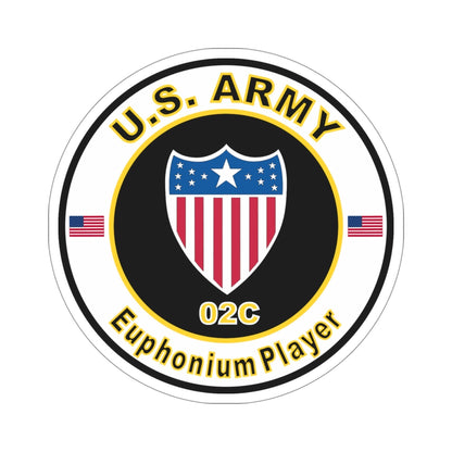 MOS 02C Euphonium Player (U.S. Army) STICKER Vinyl Die-Cut Decal-4 Inch-The Sticker Space