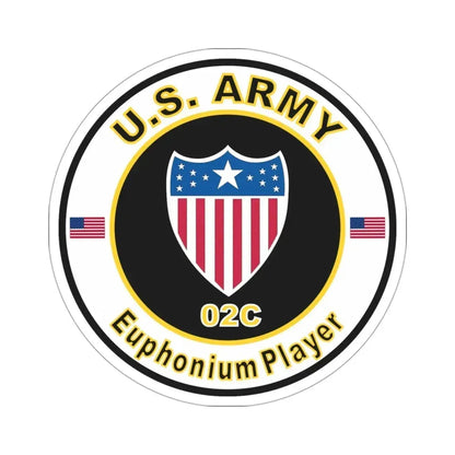 MOS 02C Euphonium Player (U.S. Army) STICKER Vinyl Die-Cut Decal 3 Inch - The Sticker Space