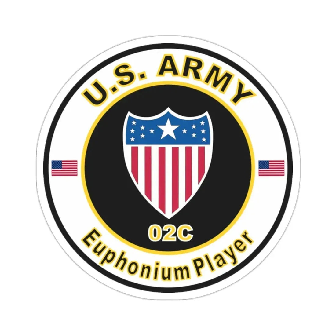 MOS 02C Euphonium Player (U.S. Army) STICKER Vinyl Die-Cut Decal - The Sticker Space