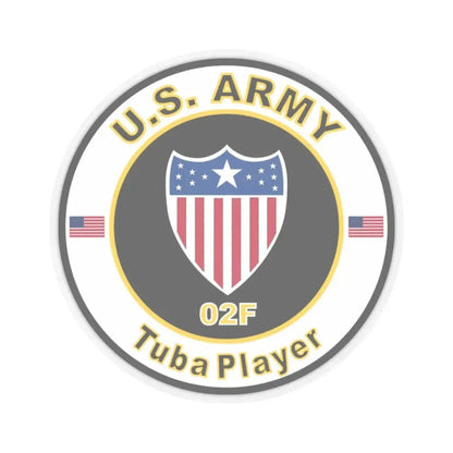 MOS 02F Tuba Player (U.S. Army) STICKER Vinyl Kiss-Cut Decal 2 Inch Transparent - The Sticker Space