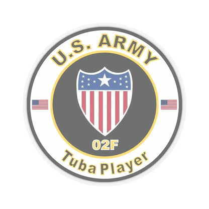 MOS 02F Tuba Player (U.S. Army) STICKER Vinyl Kiss-Cut Decal 6 Inch Transparent - The Sticker Space