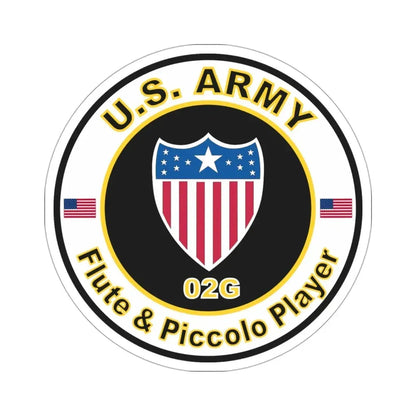 MOS 02G Flute & Piccolo Player (U.S. Army) STICKER Vinyl Die-Cut Decal - The Sticker Space