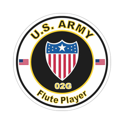 MOS 02G Flute Player (U.S. Army) STICKER Vinyl Die-Cut Decal-4 Inch-The Sticker Space