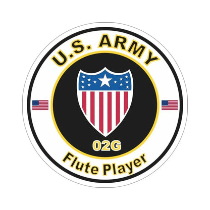 MOS 02G Flute Player (U.S. Army) STICKER Vinyl Die-Cut Decal 4 Inch - The Sticker Space