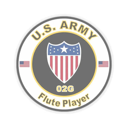 MOS 02G Flute Player (U.S. Army) STICKER Vinyl Kiss-Cut Decal 6 Inch Transparent - The Sticker Space