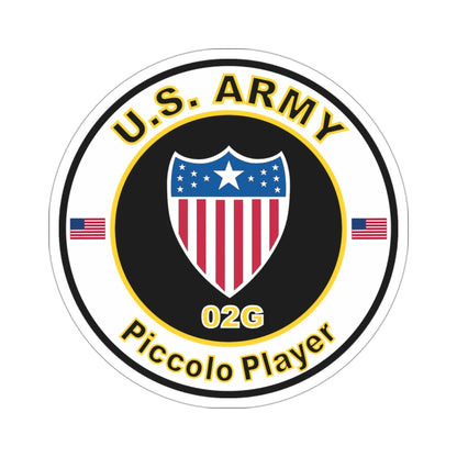 MOS 02G Piccolo Player (U.S. Army) STICKER Vinyl Die-Cut Decal-3 Inch-The Sticker Space