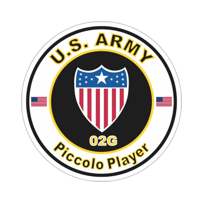 MOS 02G Piccolo Player (U.S. Army) STICKER Vinyl Die-Cut Decal-4 Inch-The Sticker Space