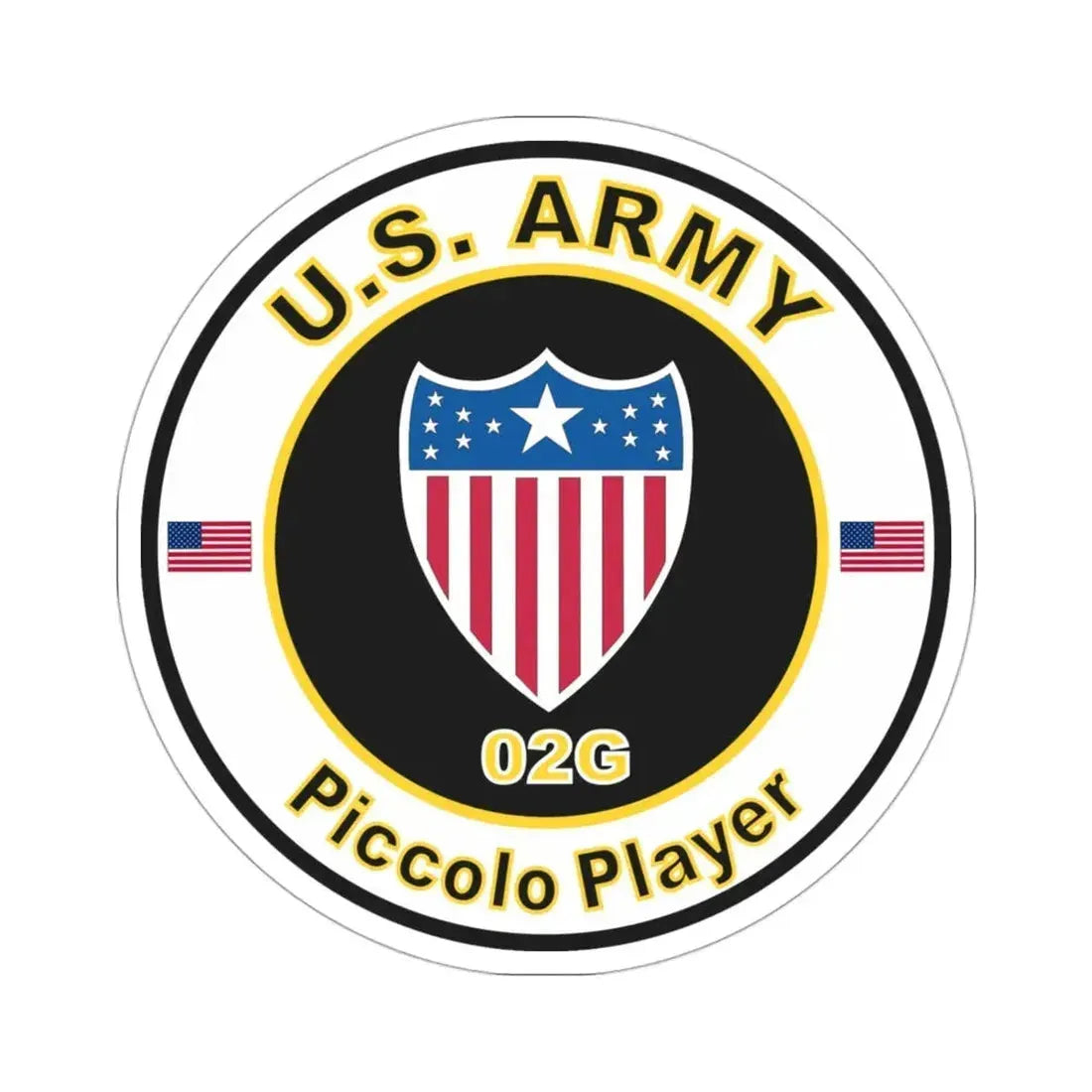 MOS 02G Piccolo Player (U.S. Army) STICKER Vinyl Die-Cut Decal 3 Inch - The Sticker Space