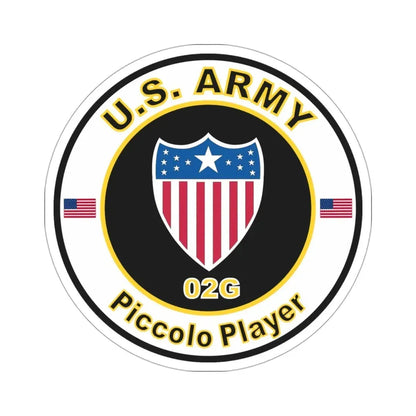 MOS 02G Piccolo Player (U.S. Army) STICKER Vinyl Die-Cut Decal - The Sticker Space
