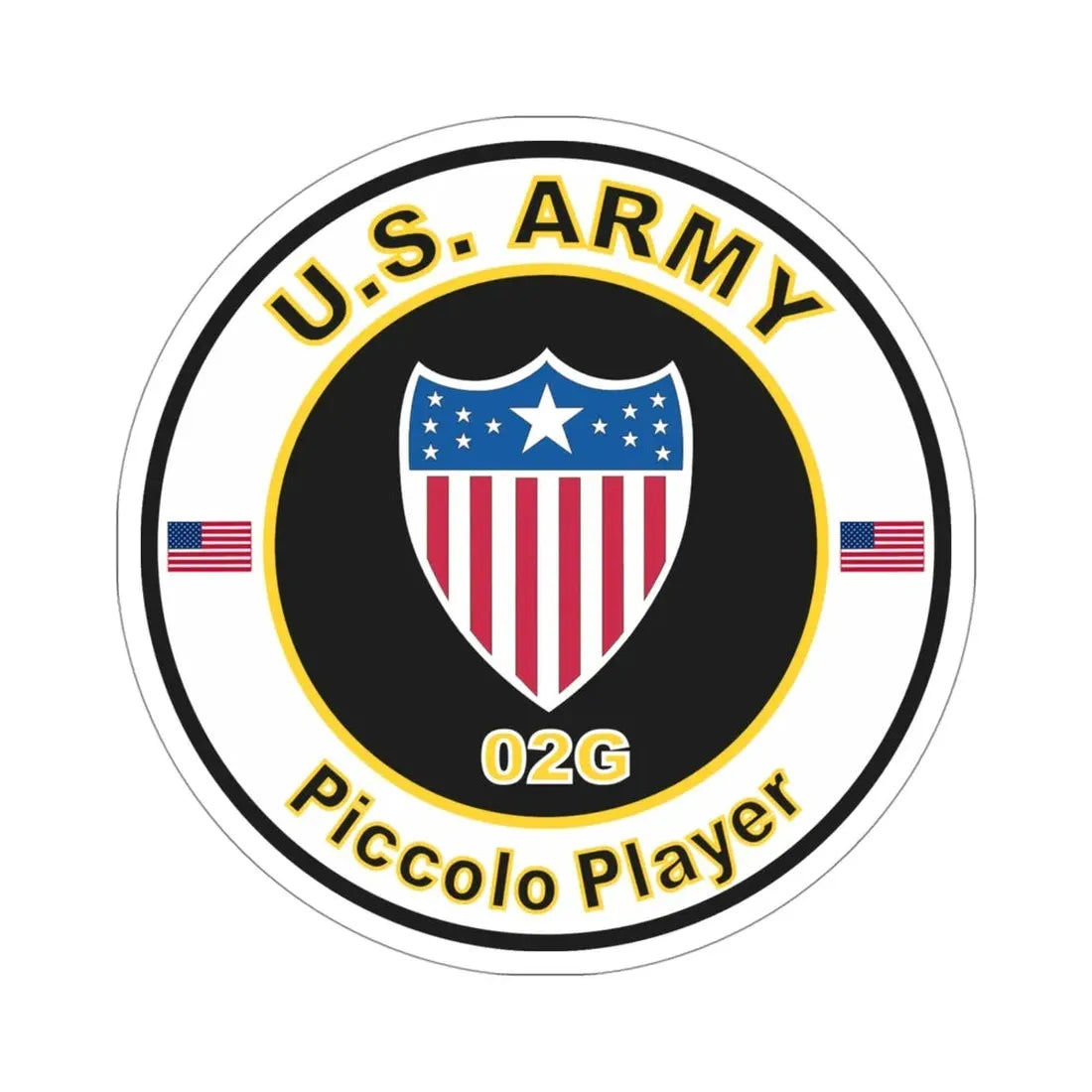 MOS 02G Piccolo Player (U.S. Army) STICKER Vinyl Die-Cut Decal - The Sticker Space