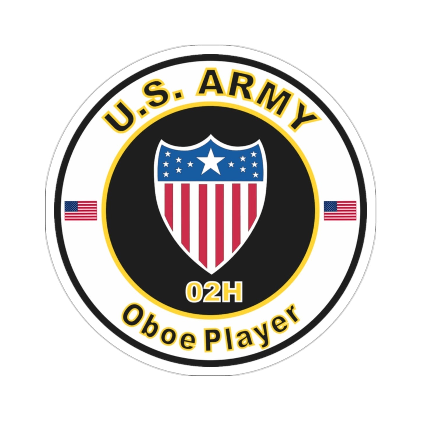 MOS 02H Oboe Player (U.S. Army) STICKER Vinyl Die-Cut Decal-2 Inch-The Sticker Space