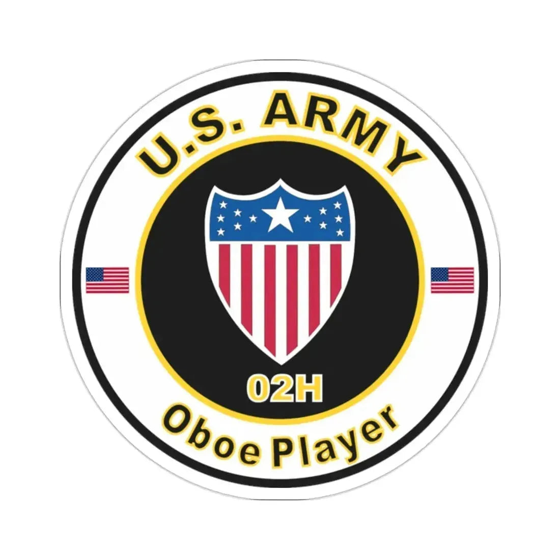 MOS 02H Oboe Player (U.S. Army) STICKER Vinyl Die-Cut Decal 2 Inch - The Sticker Space