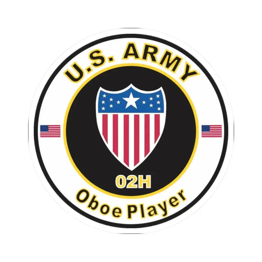 MOS 02H Oboe Player (U.S. Army) STICKER Vinyl Kiss-Cut Decal 2 Inch White - The Sticker Space