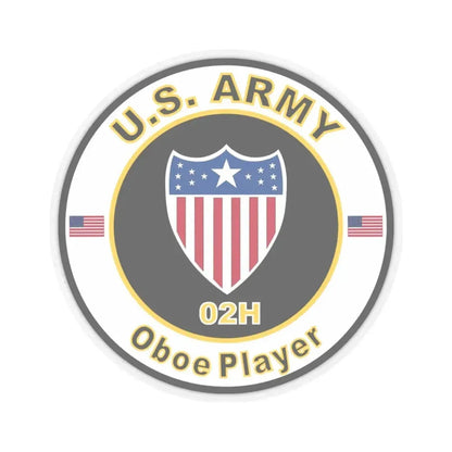 MOS 02H Oboe Player (U.S. Army) STICKER Vinyl Kiss-Cut Decal 3 Inch Transparent - The Sticker Space
