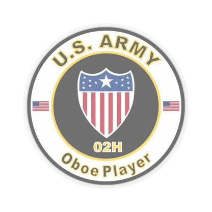 MOS 02H Oboe Player (U.S. Army) STICKER Vinyl Kiss-Cut Decal 6 Inch Transparent - The Sticker Space