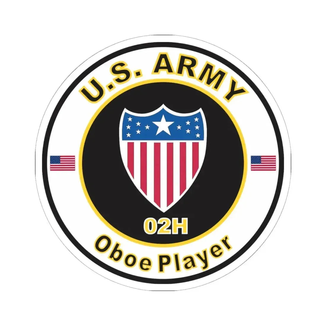 MOS 02H Oboe Player (U.S. Army) STICKER Vinyl Kiss-Cut Decal 6 Inch White - The Sticker Space