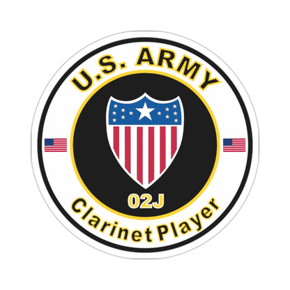 MOS 02J Clarinet Player (U.S. Army) STICKER Vinyl Die-Cut Decal-2 Inch-The Sticker Space