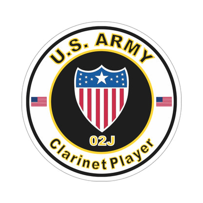 MOS 02J Clarinet Player (U.S. Army) STICKER Vinyl Die-Cut Decal-5 Inch-The Sticker Space