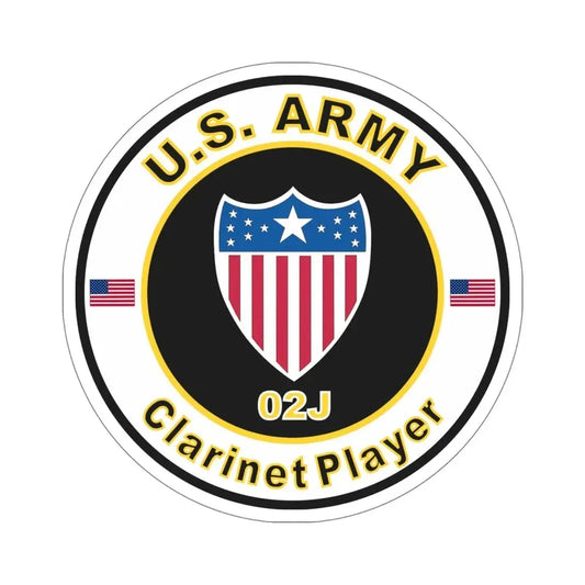 MOS 02J Clarinet Player (U.S. Army) STICKER Vinyl Die-Cut Decal 6 Inch - The Sticker Space