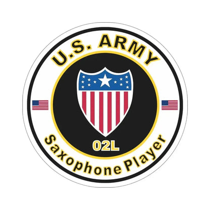 MOS 02L Saxophone Player (U.S. Army) STICKER Vinyl Die-Cut Decal 5 Inch - The Sticker Space