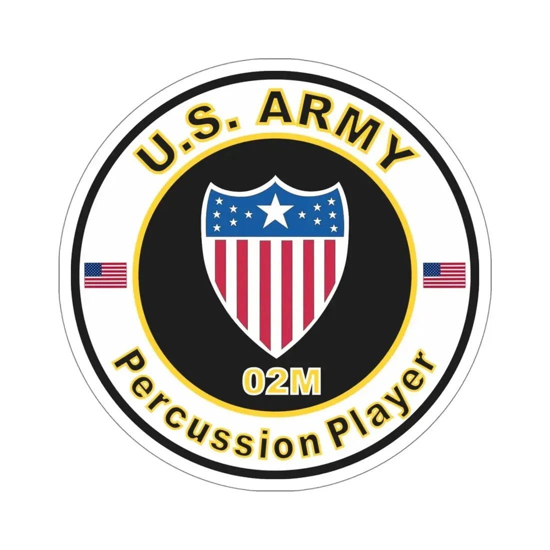 MOS 02M Percussion Player (U.S. Army) STICKER Vinyl Die-Cut Decal - The Sticker Space