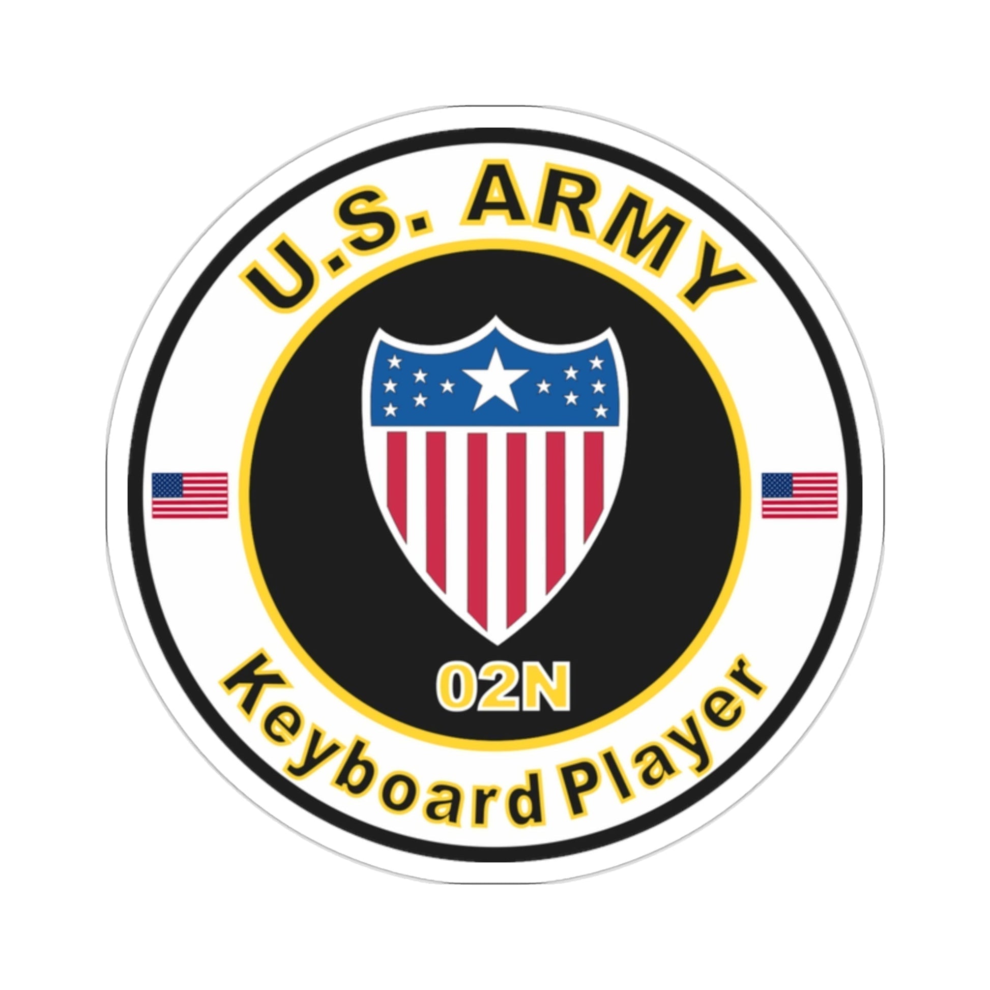 MOS 02N Keyboard Player (U.S. Army) STICKER Vinyl Die-Cut Decal-2 Inch-The Sticker Space