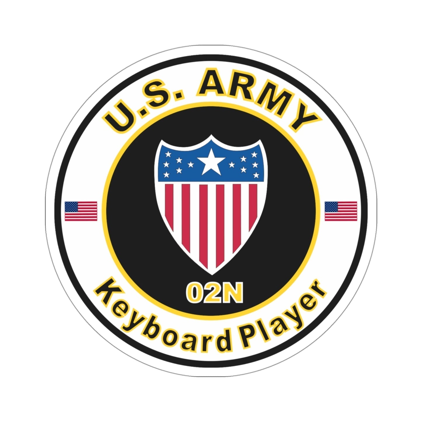 MOS 02N Keyboard Player (U.S. Army) STICKER Vinyl Die-Cut Decal-4 Inch-The Sticker Space