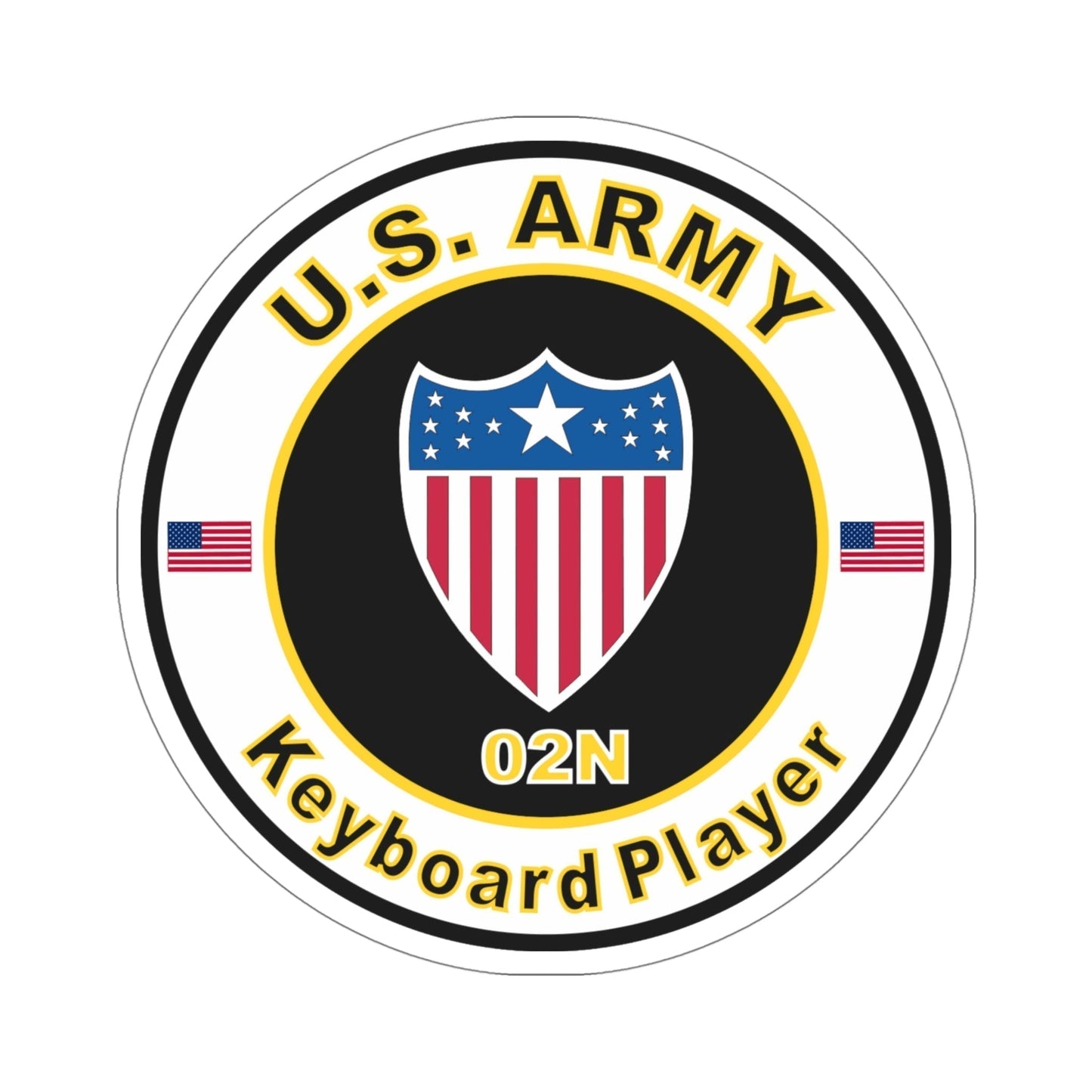 MOS 02N Keyboard Player (U.S. Army) STICKER Vinyl Die-Cut Decal-5 Inch-The Sticker Space