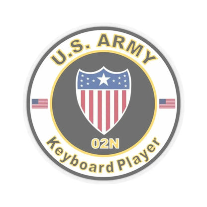 MOS 02N Keyboard Player (U.S. Army) STICKER Vinyl Kiss-Cut Decal 2 Inch Transparent - The Sticker Space