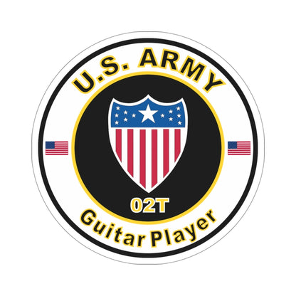 MOS 02T Guitar Player (U.S. Army) STICKER Vinyl Die-Cut Decal-4 Inch-The Sticker Space