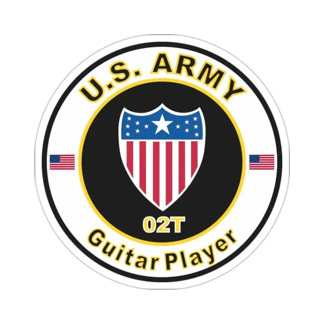 MOS 02T Guitar Player (U.S. Army) STICKER Vinyl Die-Cut Decal 2 Inch - The Sticker Space