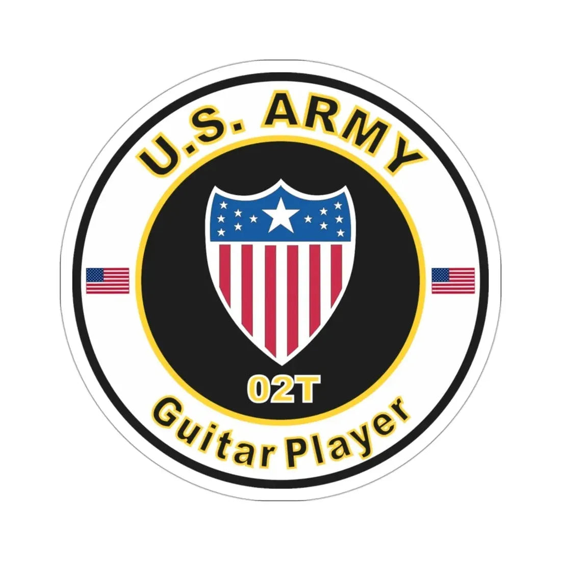 MOS 02T Guitar Player (U.S. Army) STICKER Vinyl Die-Cut Decal - The Sticker Space