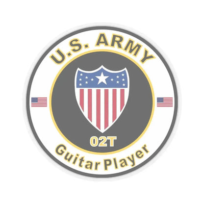MOS 02T Guitar Player (U.S. Army) STICKER Vinyl Kiss-Cut Decal 6 Inch Transparent - The Sticker Space