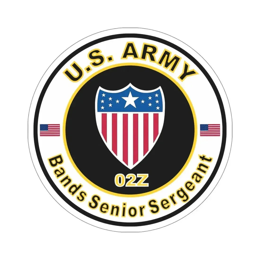 MOS 02Z Bands Senior Sergeant (U.S. Army) STICKER Vinyl Die-Cut Decal 6 Inch - The Sticker Space